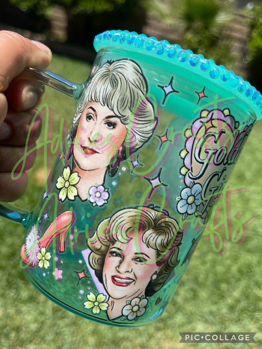 GGirls Friends Ombré Jelly GLASS Mug