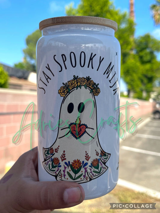 Stay Spooky Mija Glass Cup