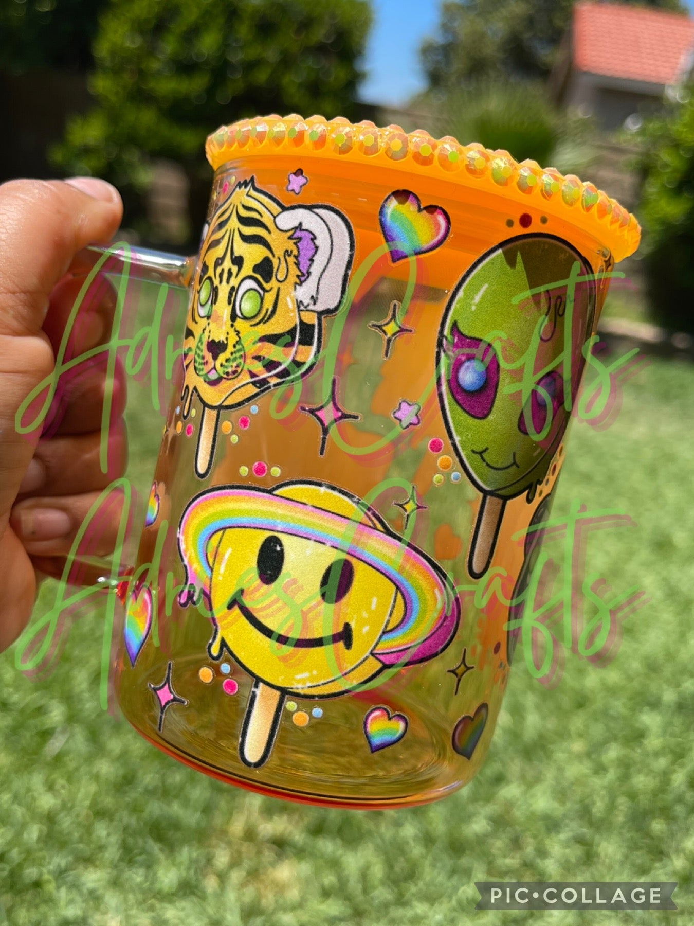 90's Character Ombre Jelly GLASS Mug