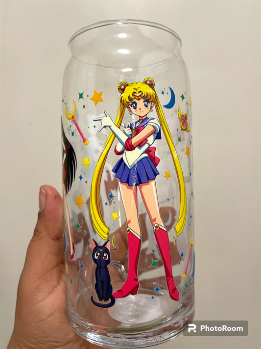 Anime Comic Moon Girl Glass Cup
