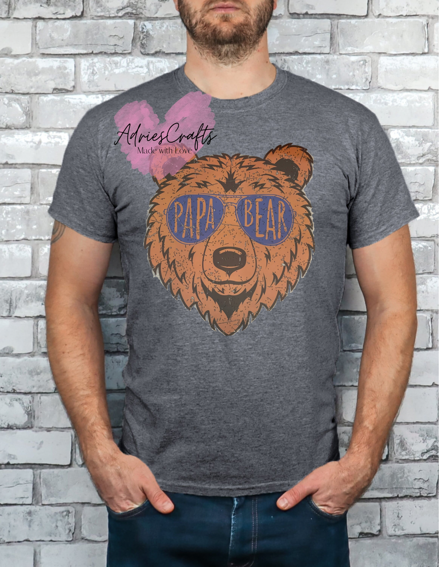 Papa Bear Head T-Shirt